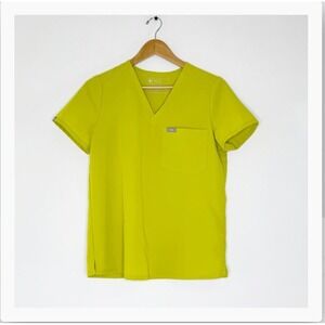Figs One Pocket Catarina Technical Collection Limon Scrub Top EUC women's S